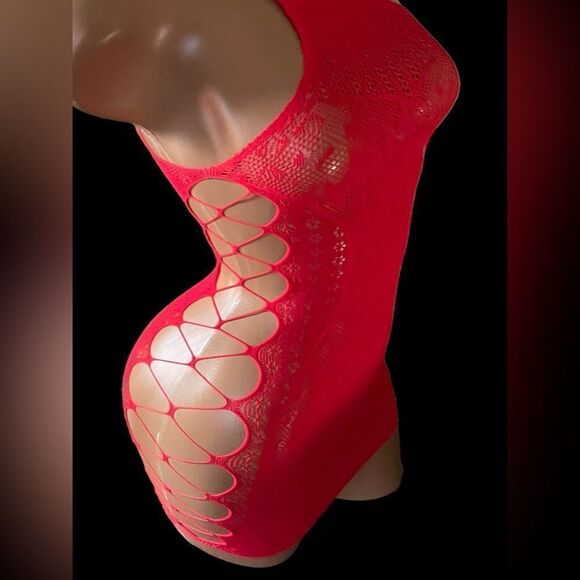 Red Halter l Top l Cover-up l Intimate l OS High-Stretch l Nwot - Picture 4 of 8